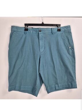 Boss Hugo Boss Men's Shorts Size 38 Slice Slim Fit Green Flat Front NWT 09